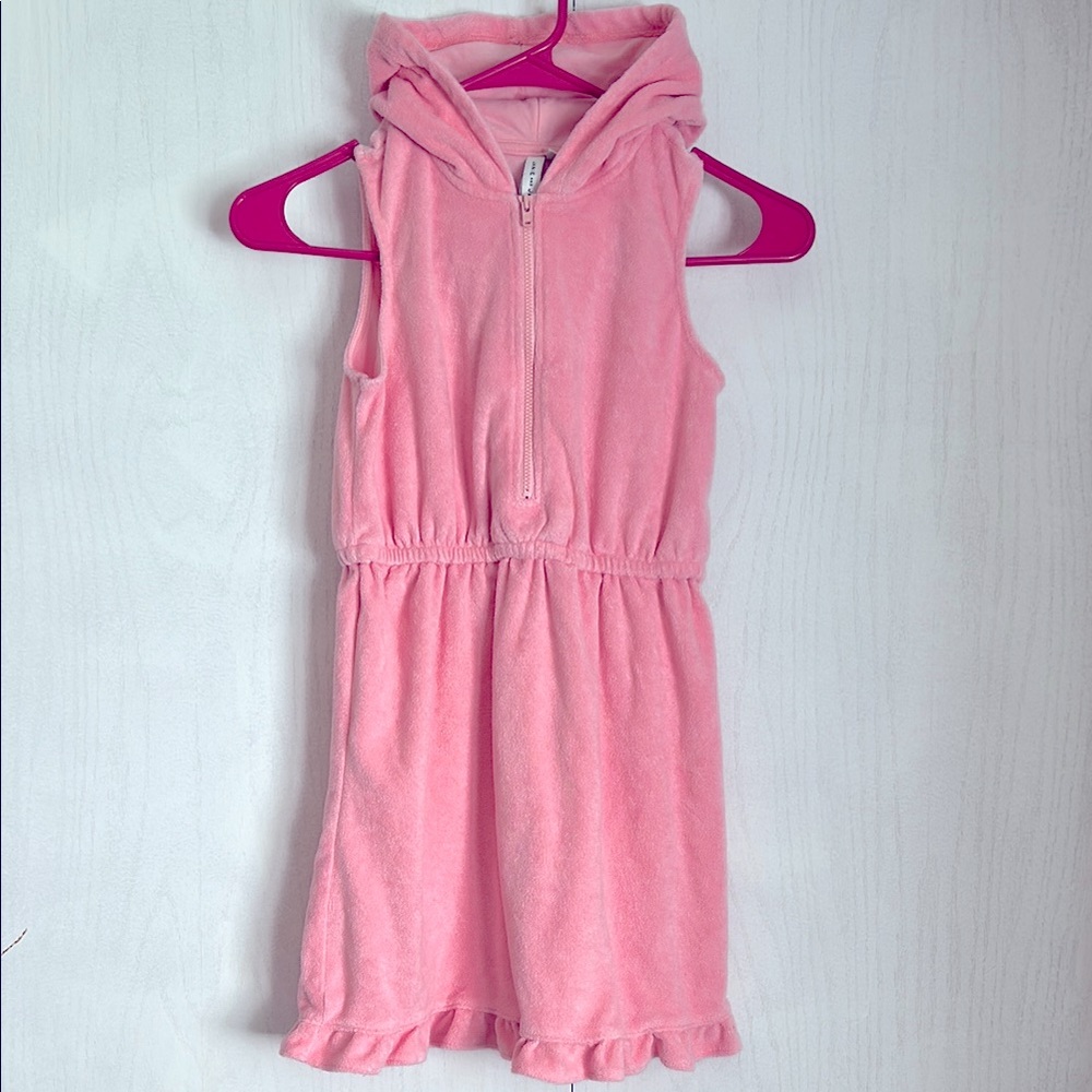 Janie and Jack Pink Hooded Towel Coverup Dress
